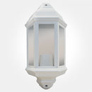 Eterna 60W Max Polycarbonate Half Lantern - White