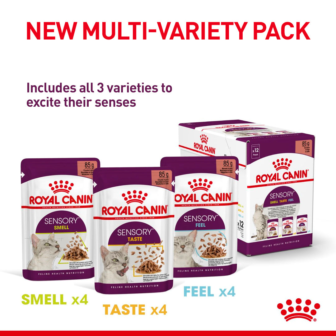 Royal Canin Royal Canin Sensory Feel In Gravy Adult Wet Cat Food, 85g x 12 Pack