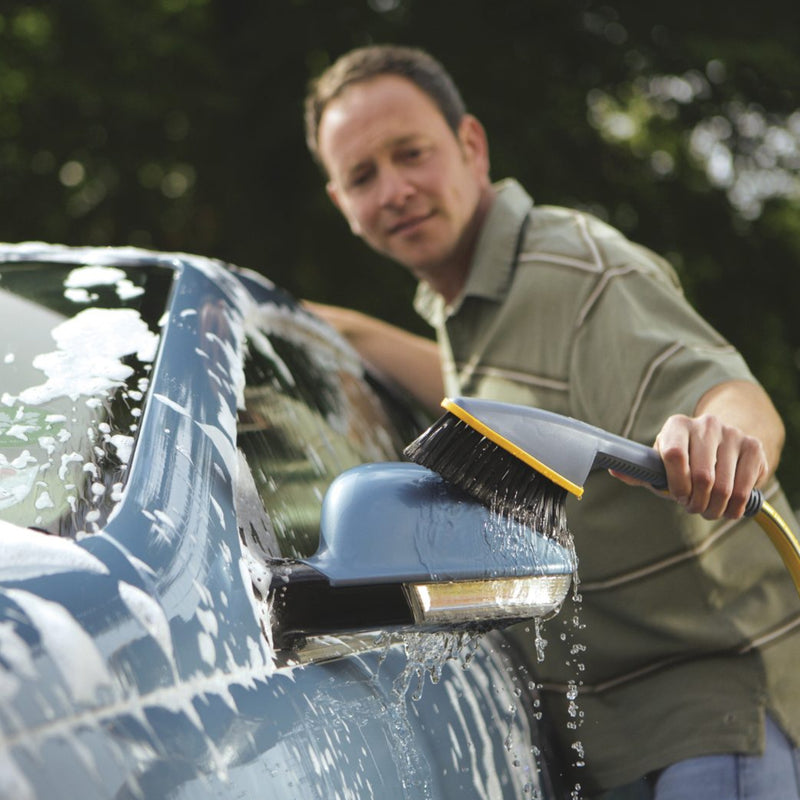 Hose Pipe Car Wash Brush Set With Shampoo Sticks - Twin Pack