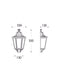 Fumagalli Iesse E27 Small Half Lantern Fitting, Black