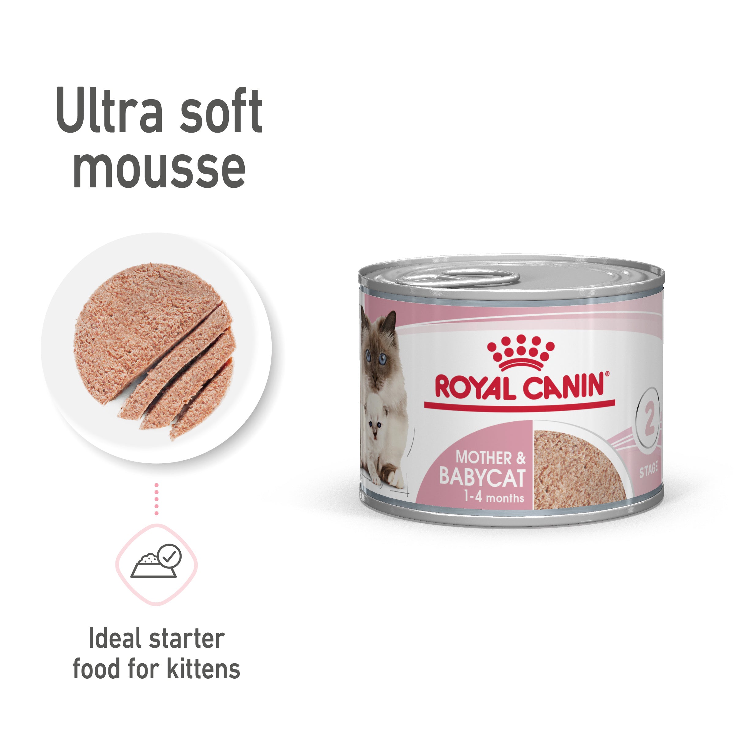 Royal Canin Mother And Babycat Adult And Kitten Wet Food Mousse, 195g x 12 Pack