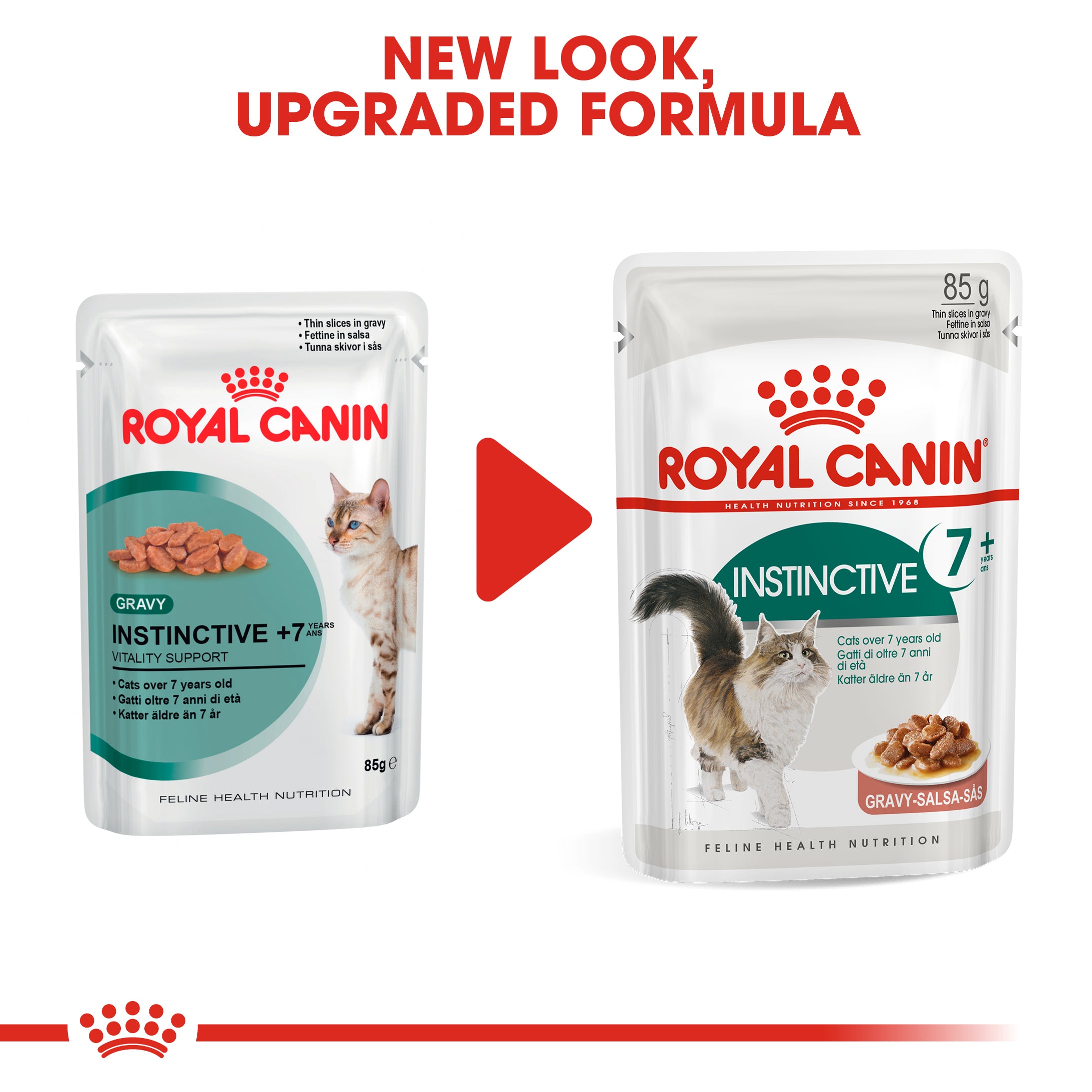 Royal Canin Instinctive 7+ In Gravy Adult Wet Cat Food, 85g x 12 Pack