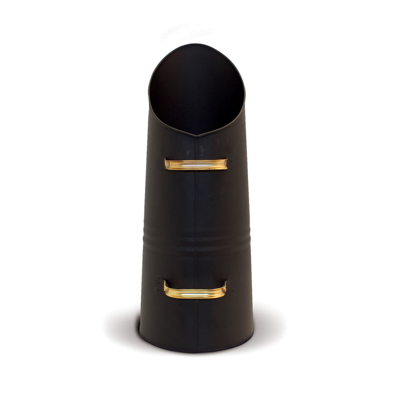 De Vielle Coal Hod 22in Matt Black/Brass Handle