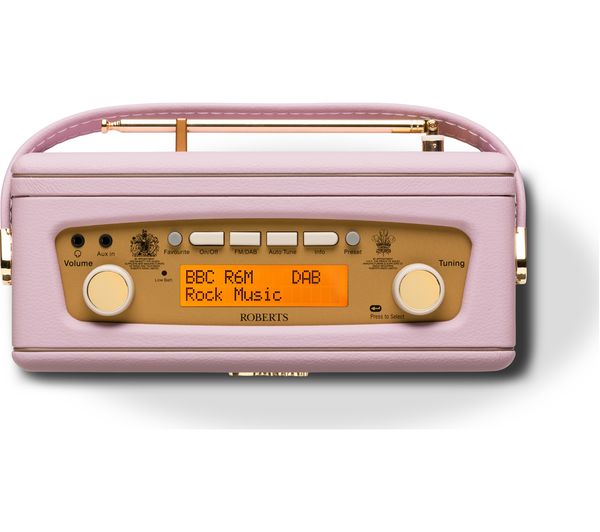 Roberts RD60 Revival Retro Digital Radio, Pastel Pink