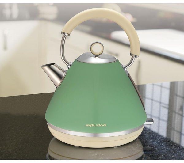 Morphy Richards Accents 1.5 Litre Pyramid Kettle, Sage Green