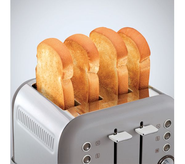 Morphy Richards Accents 4 Slice Toaster, Pebble Grey