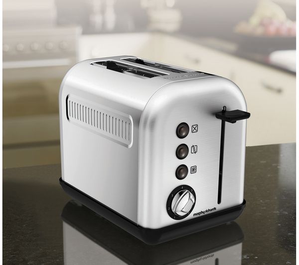 Morphy Richards Accents 2 Slice Toaster, Stainless Steel