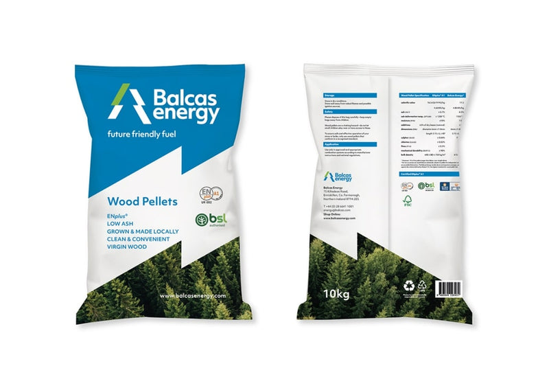 Balcas Energy Wood Pellets, 96 x 10Kg Bag (Full Pallet)