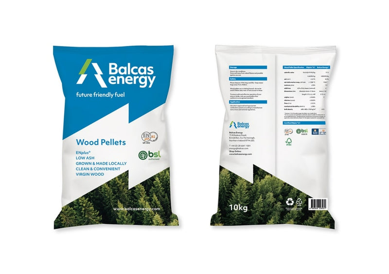 Balcas Energy Wood Pellets, 10Kg Bag
