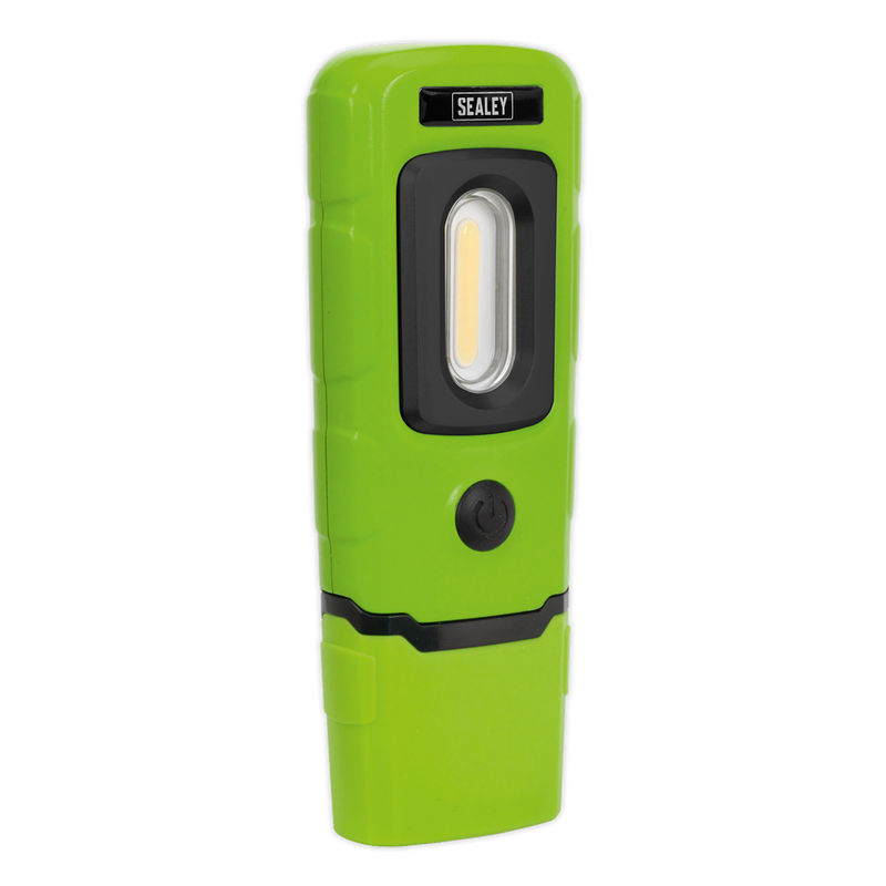 Sealey Rechargeable 360° Inspection Light 3W COB & 1W SMD LED Green Lithium-Polymer