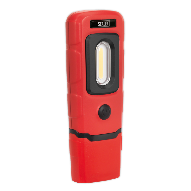 Sealey Rechargeable 360° Inspection Light 3W COB & 1W SMD LED Red Lithium-Polymer