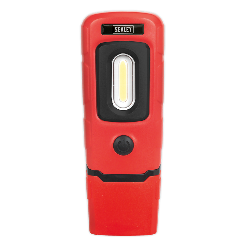 Sealey Rechargeable 360° Inspection Light 3W COB & 1W SMD LED Red Lithium-Polymer