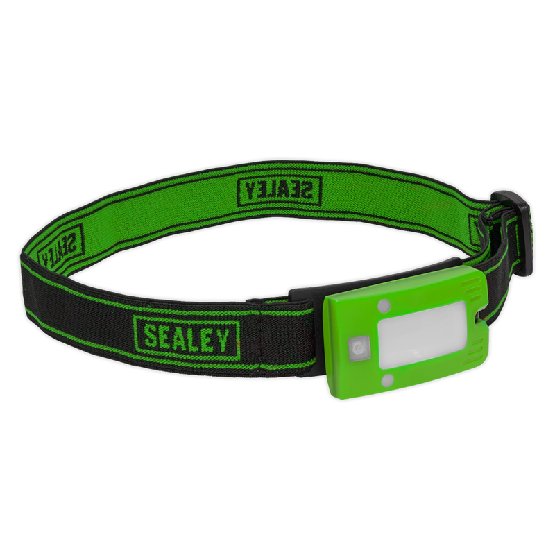 Sealey Rechargeable Head Torch 2W COB LED Auto-Sensor Green