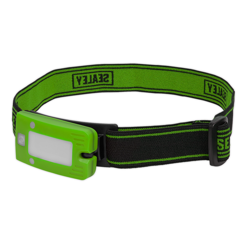 Sealey Rechargeable Head Torch 2W COB LED Auto-Sensor Green