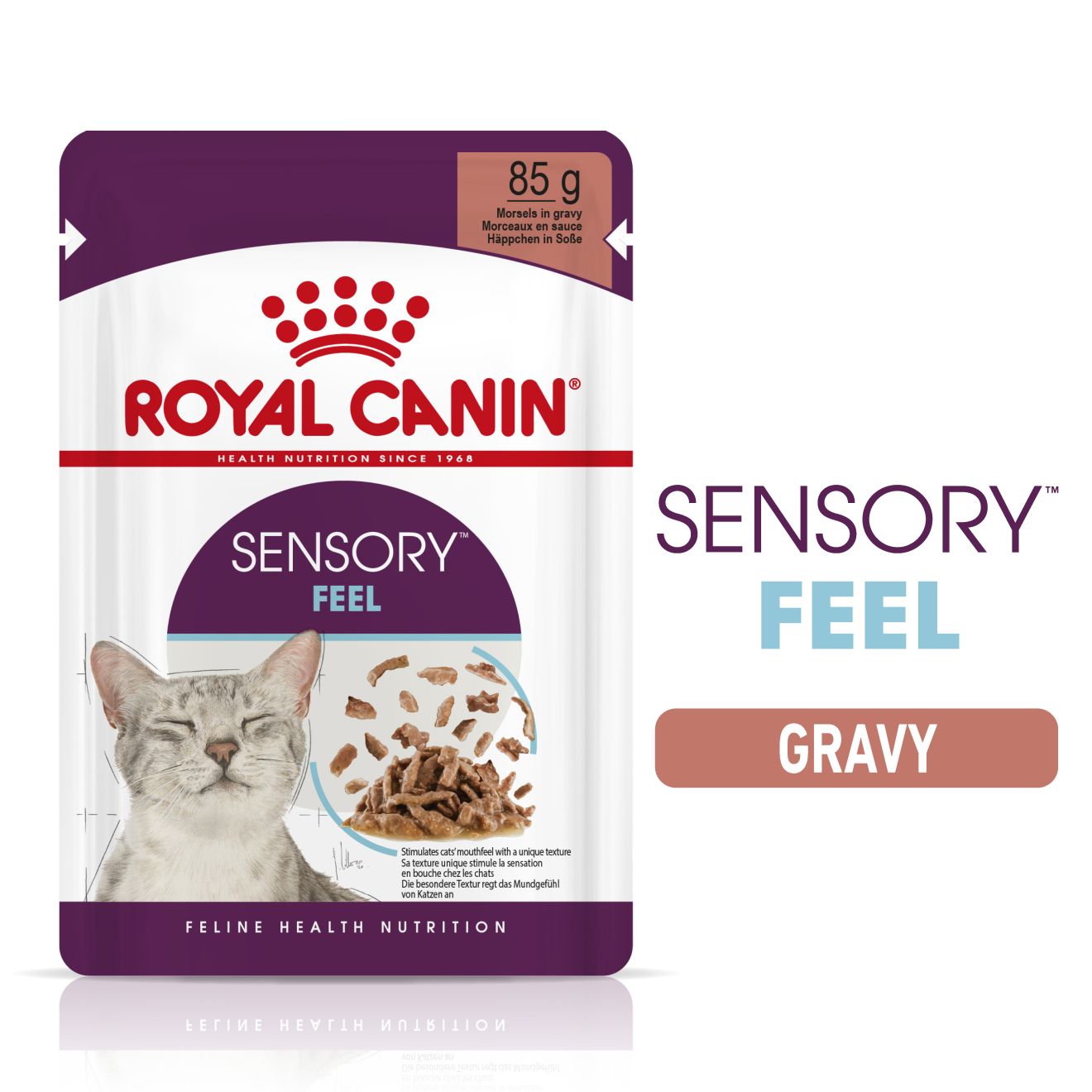 Royal Canin Royal Canin Sensory Feel In Gravy Adult Wet Cat Food, 85g x 12 Pack
