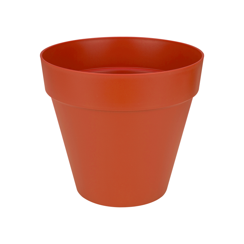 Loft Urban 30cm Round Plastic Outdoor Plant Pot - Brique