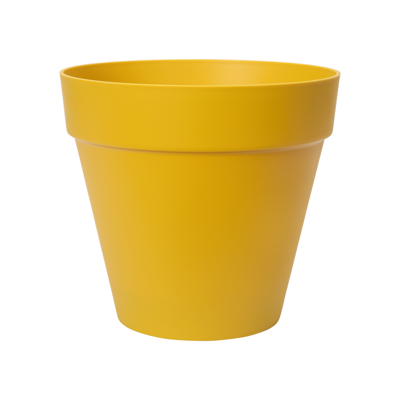 Loft Urban 30cm Round Plastic Outdoor Plant Pot - Ochre