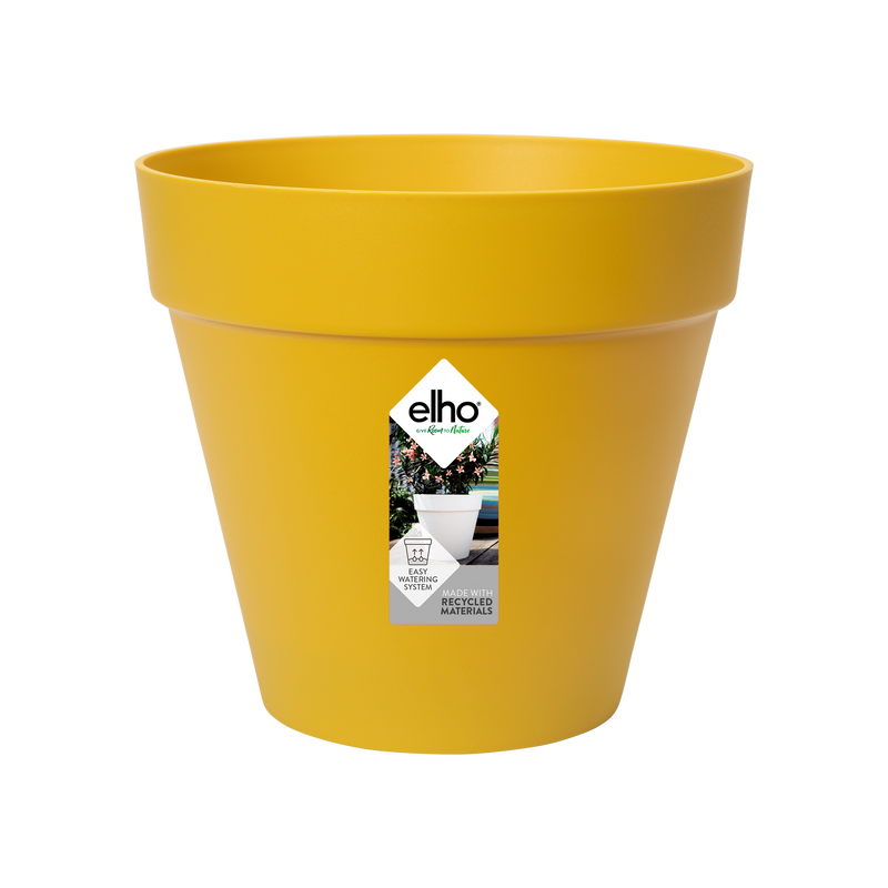 Elho Loft Urban Round 30 - Flowerpot - Ochre - Outdoor! - Ø 28.50 x H 26.00 cm