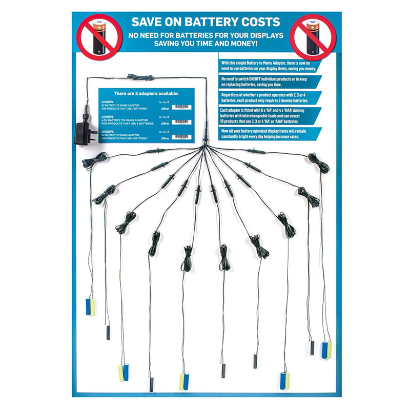 Premier Decorations 3V Mains Adaptor to Battery Pack