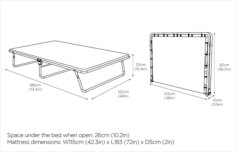 Jay-Be Small Double Value e-Fibre™ Folding Bed with Mattress