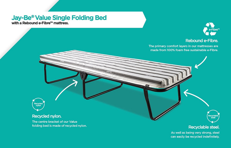 Jay-Be Single Value e-Fibre™ Folding Bed with Mattress