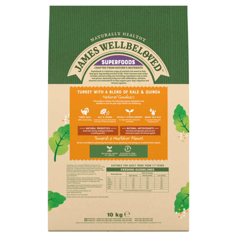 Superfoods Adult Dog Turkey with Kale & Quinoa 10kg