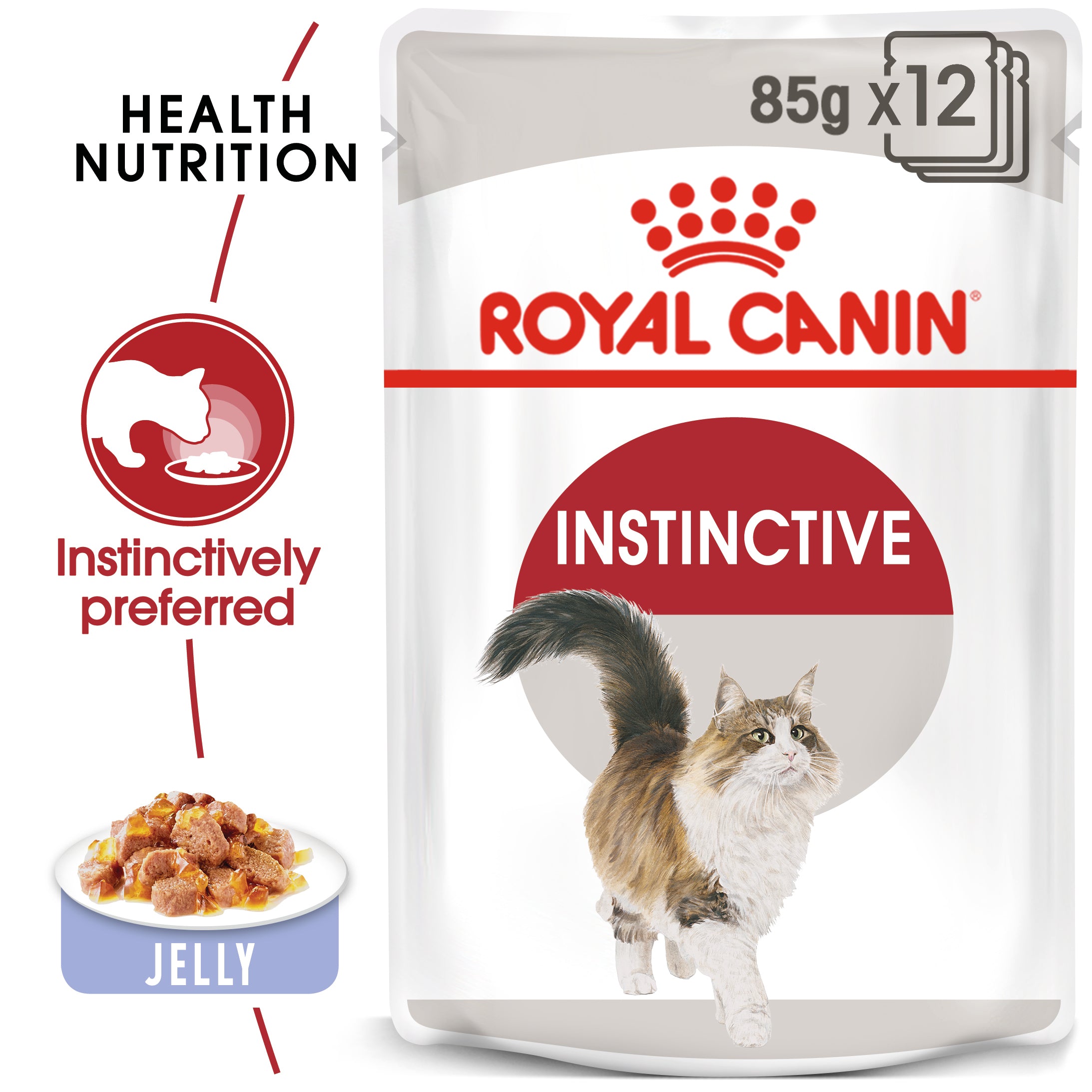 Royal Canin Instinctive In Jelly Adult Wet Cat Food, 85g x 12 Pack