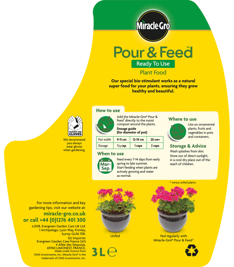 Pour & Feed Ready to Use Plant Food 3 litres