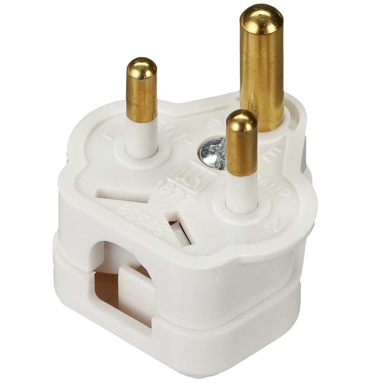 Knightsbridge 2A Round Pin Plug Top, White