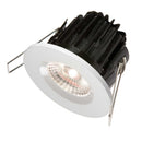 Knightsbridge IP20 7W LED 4000K Cool White Tilt Downlight with Fixed White Bezel