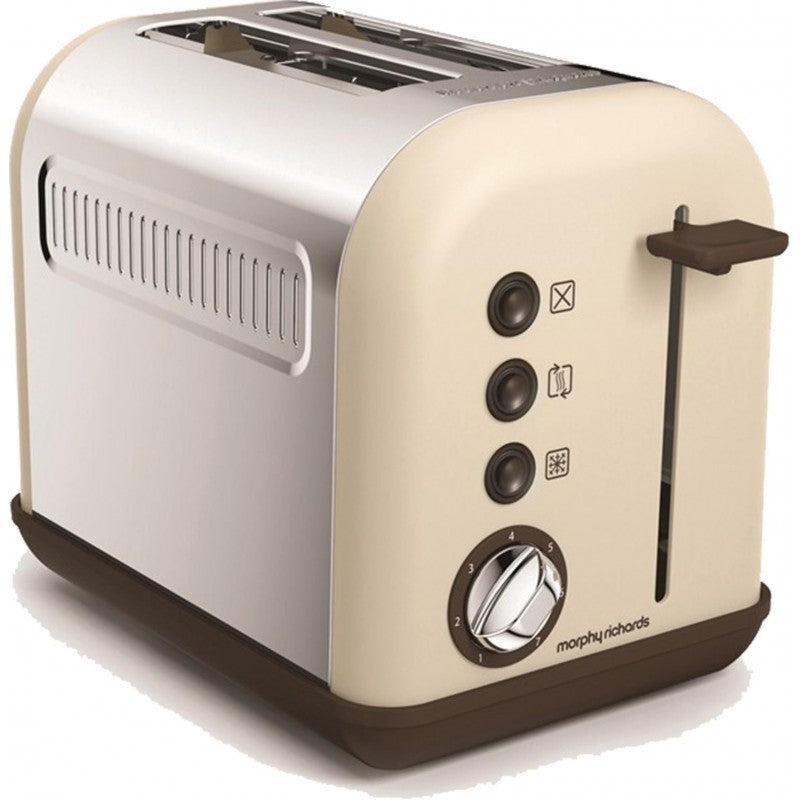 Morphy Richards Accents Pyramid Kettle & 2 Slice Toaster Set, Sand