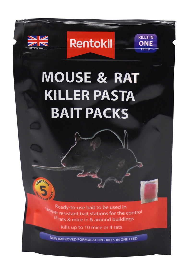 Rentokil Mouse & Rat Killer Pasta Bait Packs - 5 Sachet