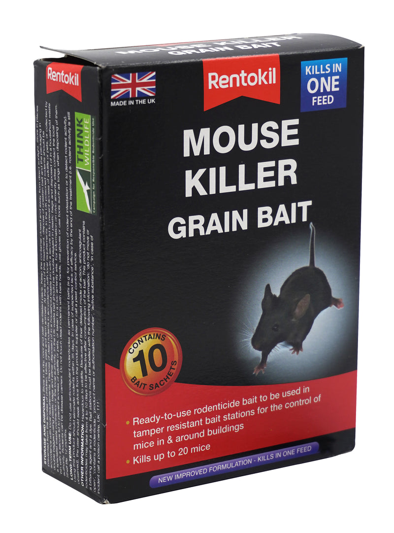 Rentokil Mouse Killer Grain Bait - 10 Sachet