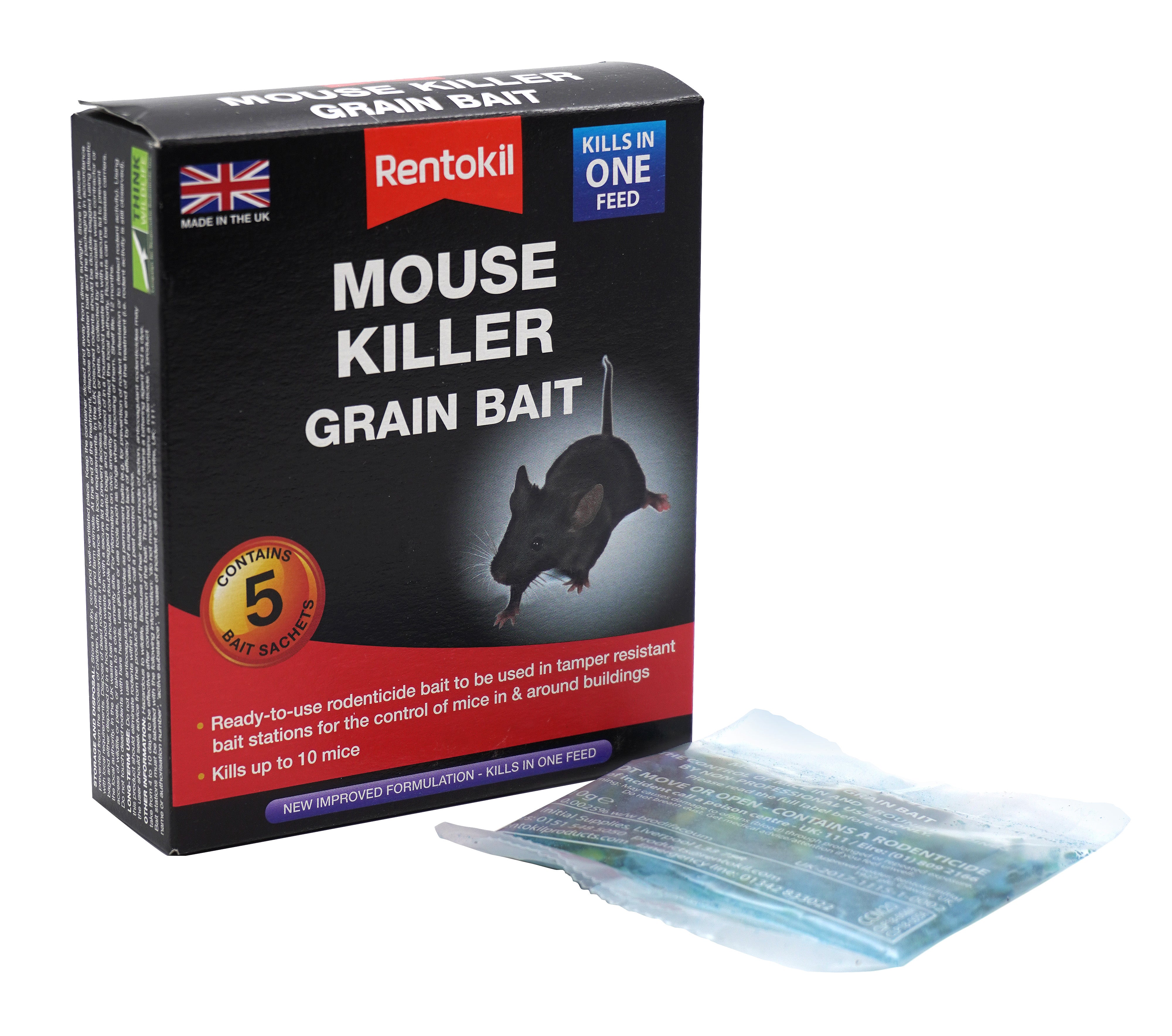 Rentokil Mouse Killer Grain Bait - 5 Sachet