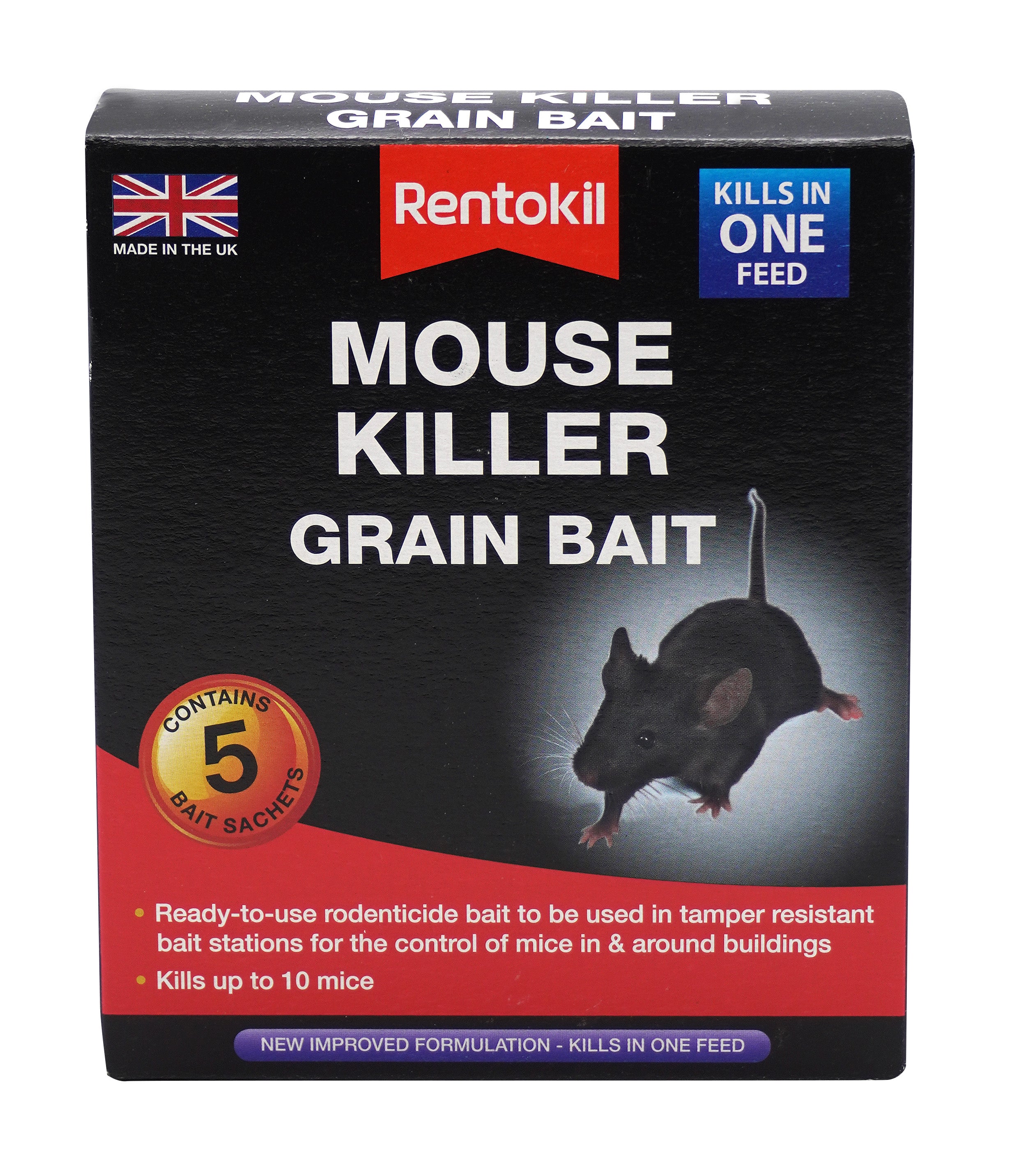 Rentokil Mouse Killer Grain Bait - 5 Sachet