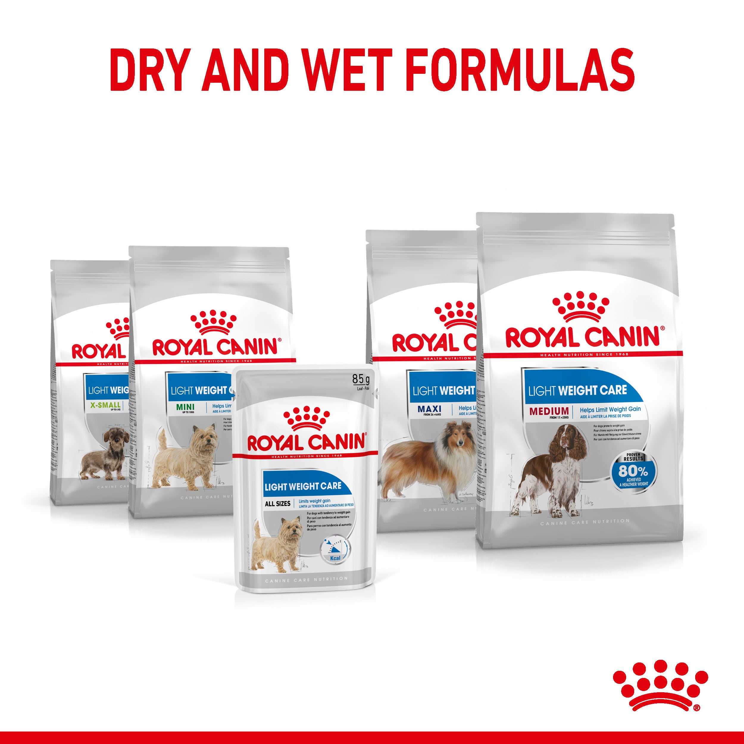 Royal Canin Light Weight Care Wet Pouches Adult Dog Food in Loaf, 85g x 12 Pack