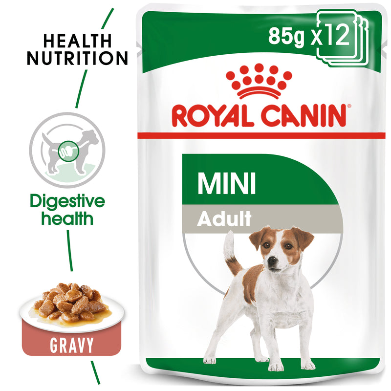 Royal Canin Mini Adult Wet Dog Food In Gravy, 85g x 12 Pack