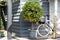 Algarve Cilindro 58cm Plastic Outdoor Plant Pot with Wheels - Anthracite