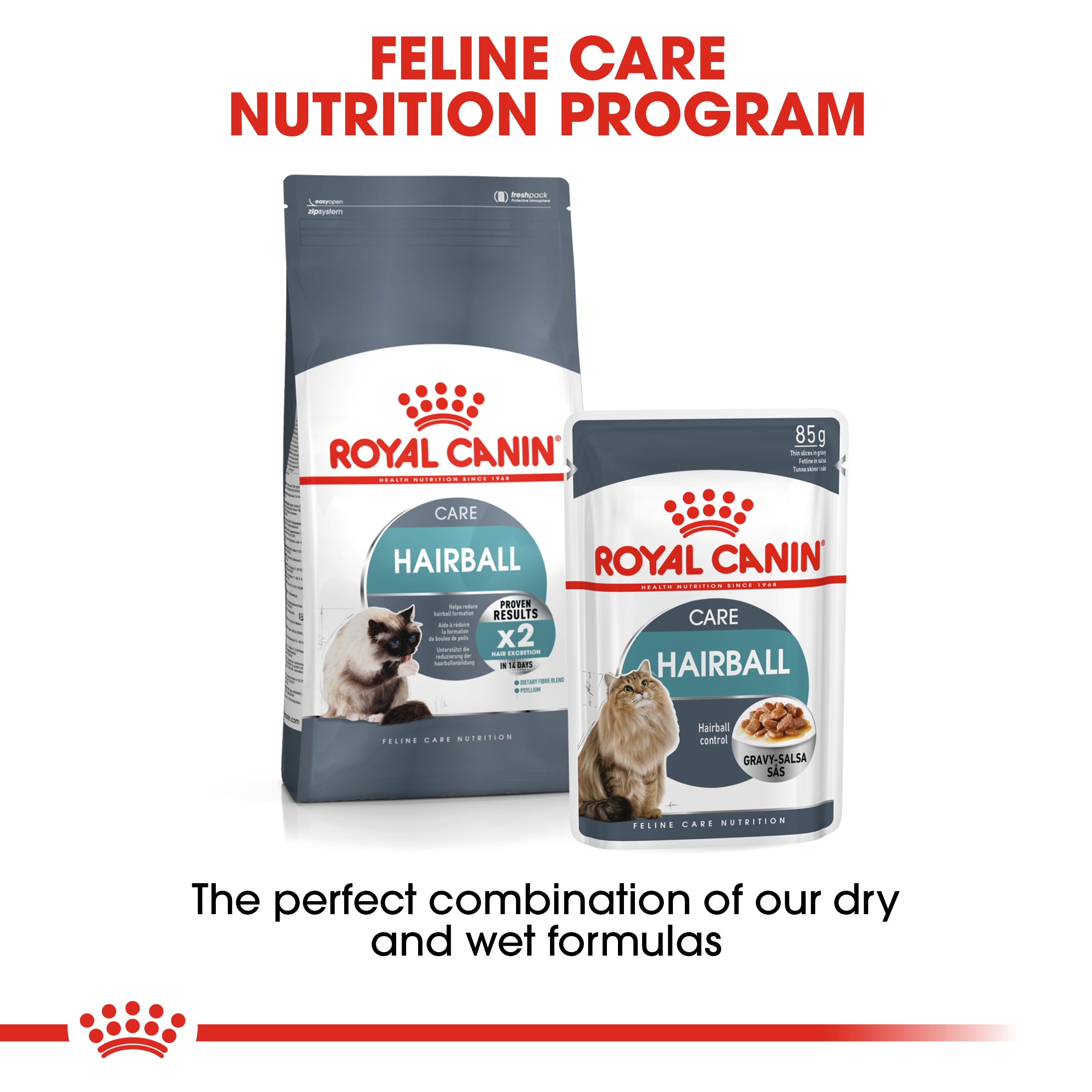Royal Canin Hairball Care In Gravy Adult Wet Cat Food, 85g x 12 Pack