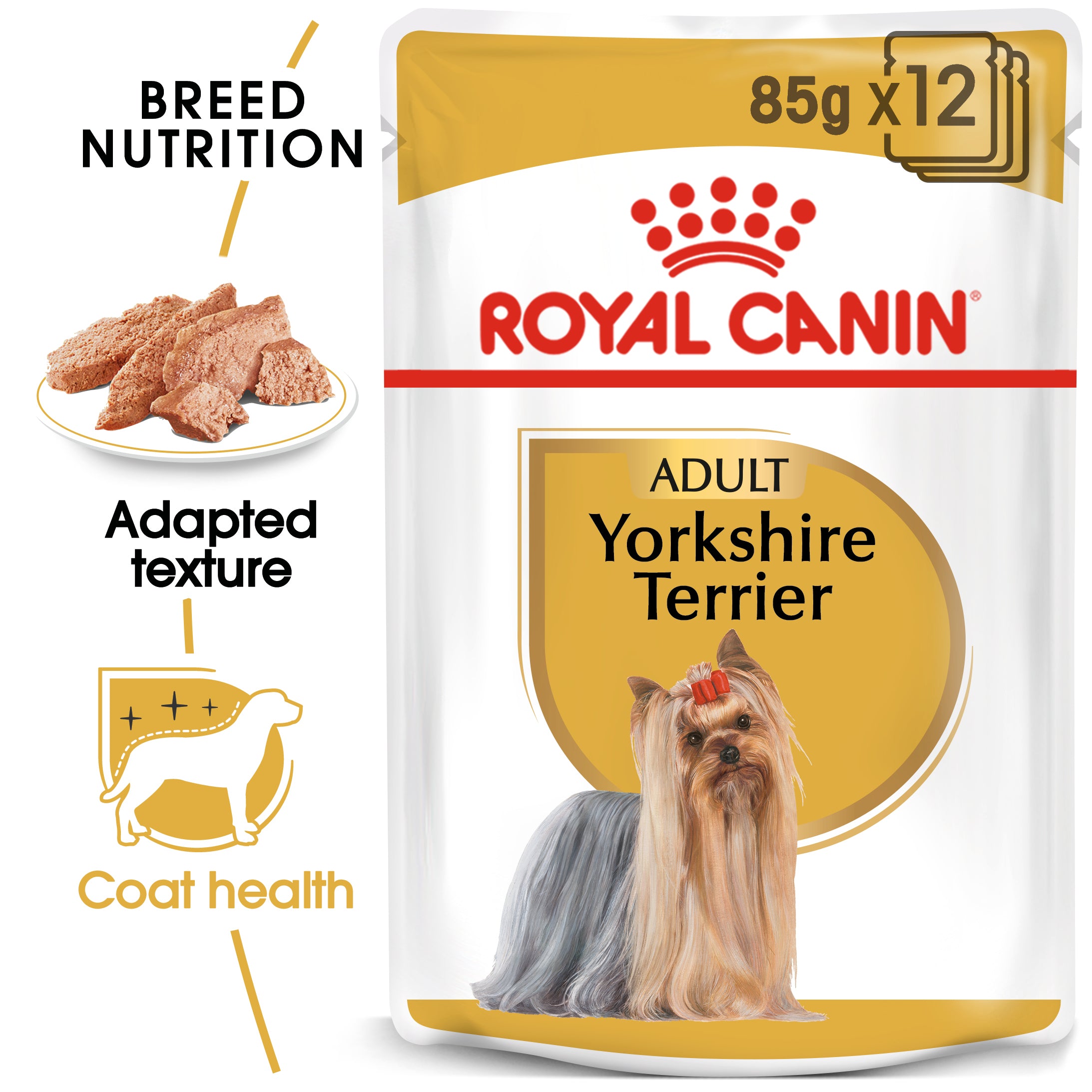 Royal Canin Yorkshire Terrier Adult Wet Dog Food In Loaf, 85g x 12 Pack