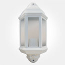 Eterna 60W Max Polycarbonate Half Lantern With 120° PIR - White