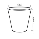 Pure 35cm Straight Round Plastic Indoor & Outdoor Plant Pot - White