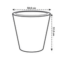 Pure 50cm Straight Round Plastic Indoor & Outdoor Plant Pot - White