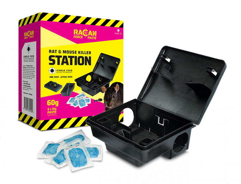 Racan Force Rat & Mouse Killer Station with Paste Sachets