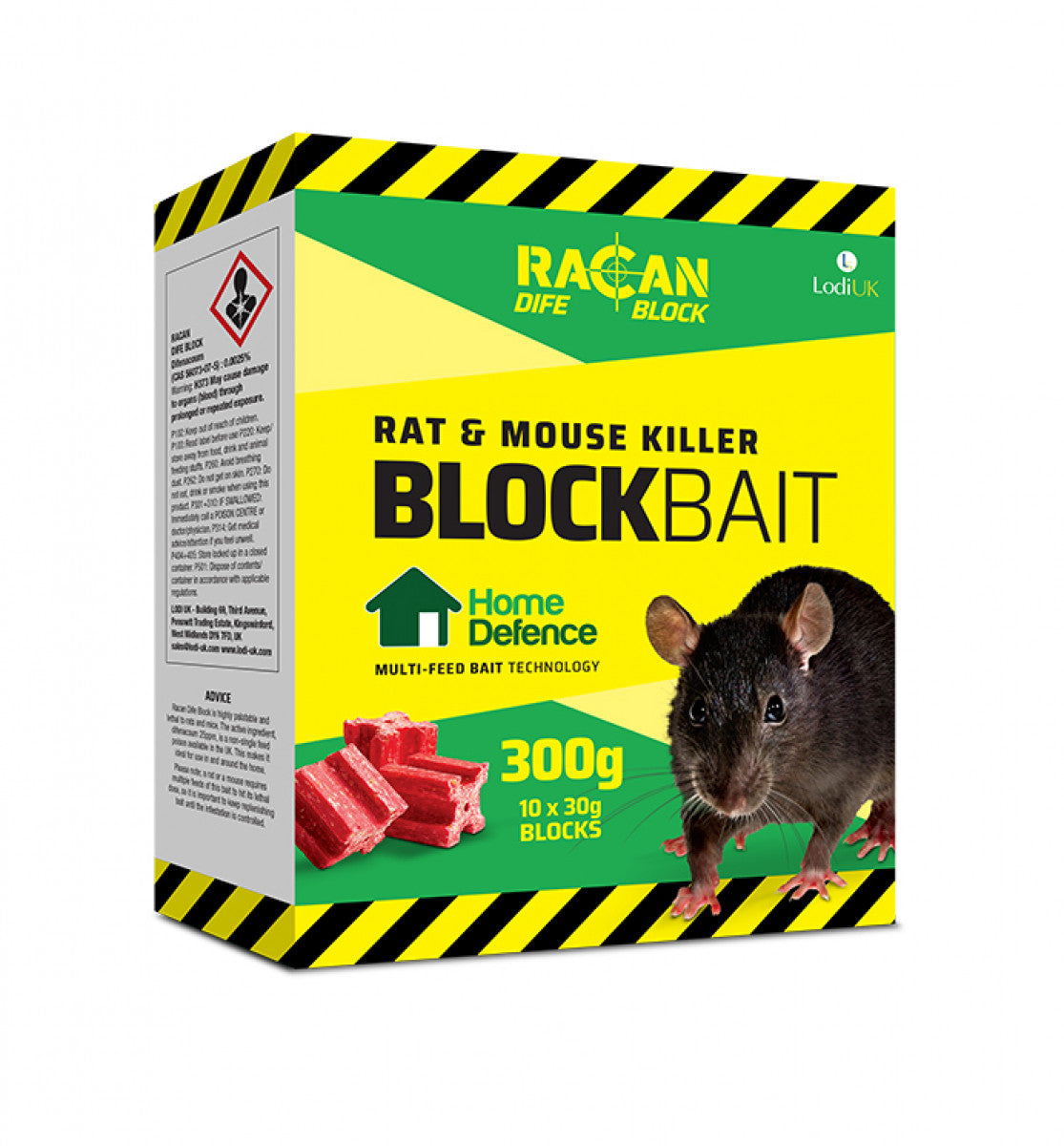 Racan Dife Rat & Mouse Killer Blocks, 300g (10x30g)