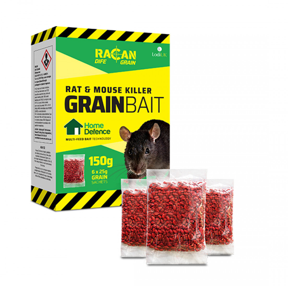 Racan Dife Rat & Mouse Killer Grain, 150g (6x25g) Sachets