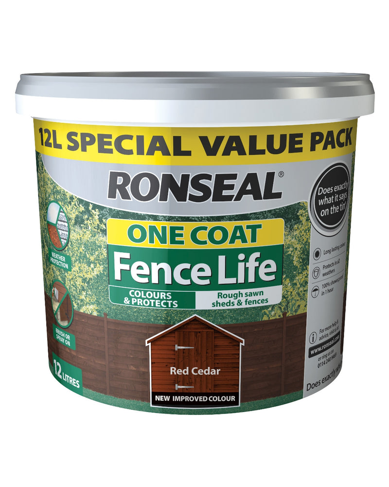 Ronseal One Coat Fence Life Red Cedar 12L