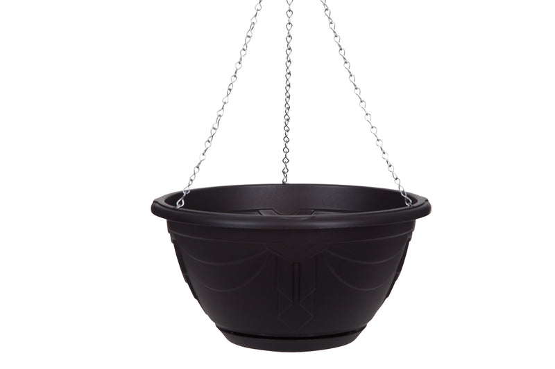 32cm Venetian Hanging Basket, Black