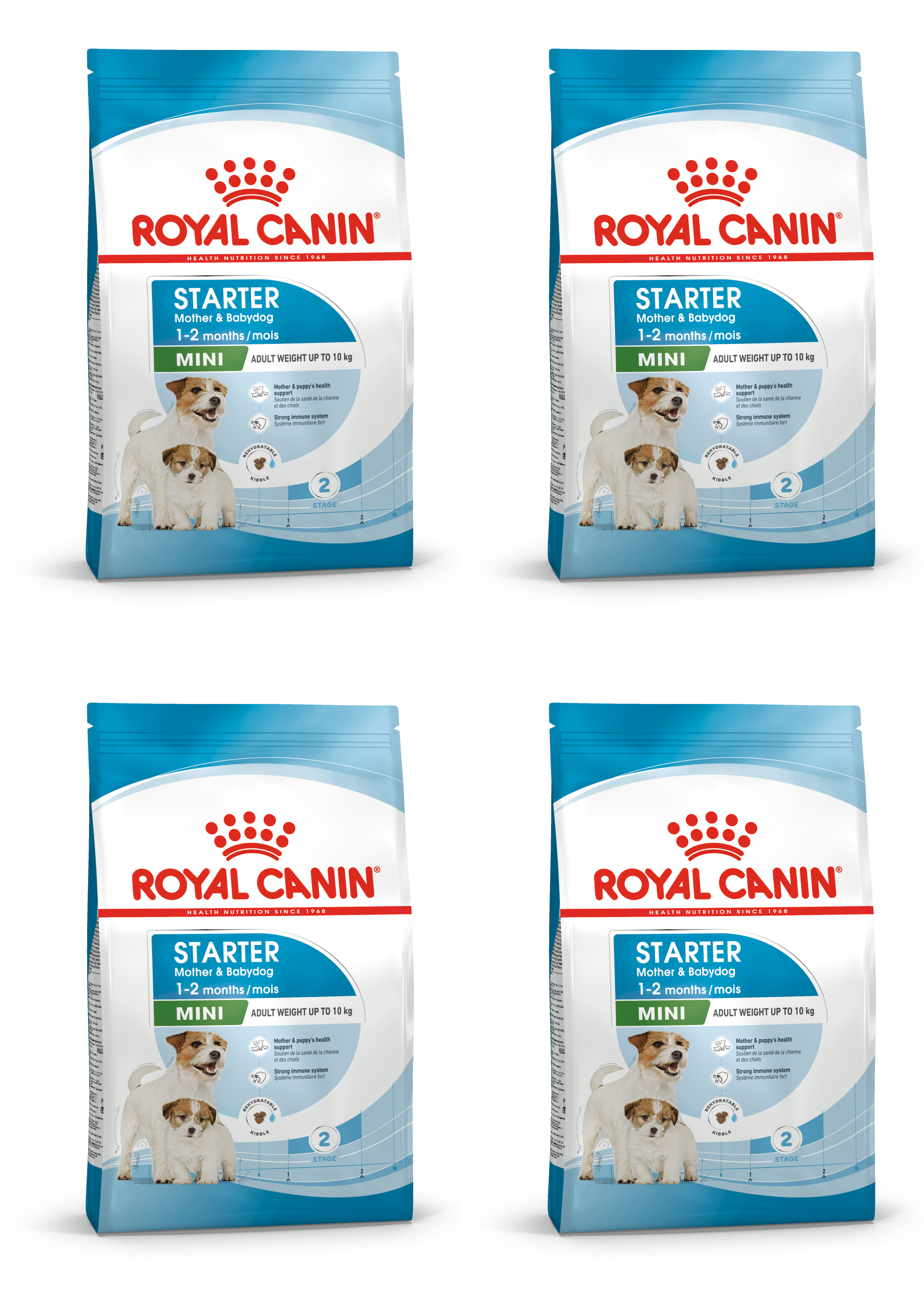Royal Canin Mini Starter Mother & Babydog Adult and Puppy Dry Food, 4kg x 4 Pack