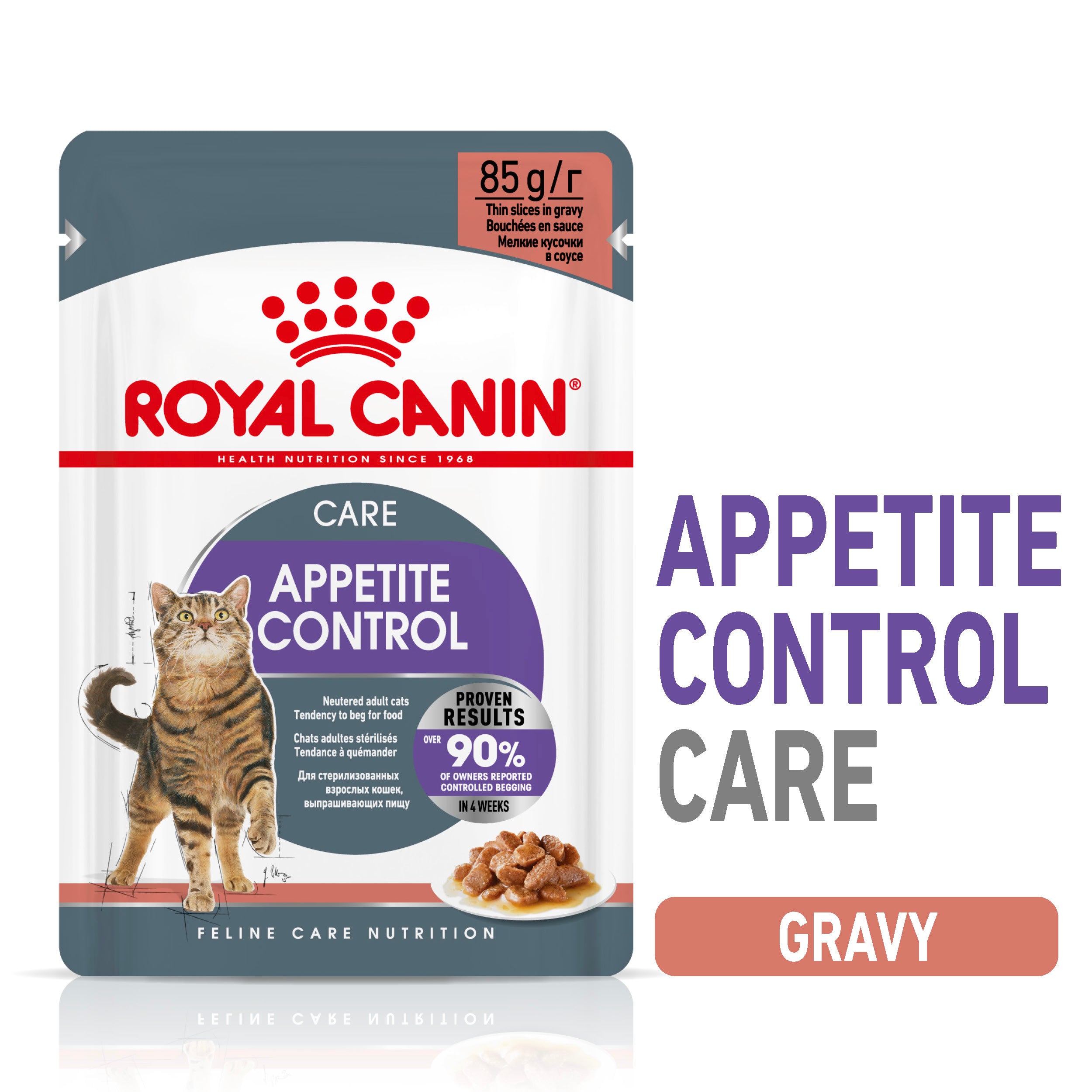 Royal Canin Appetite Control Care in Gravy Adult Wet Cat Food, 85g x 12 Pack